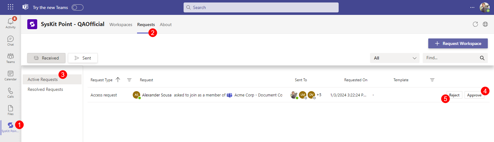 Approval Process for Workspaces