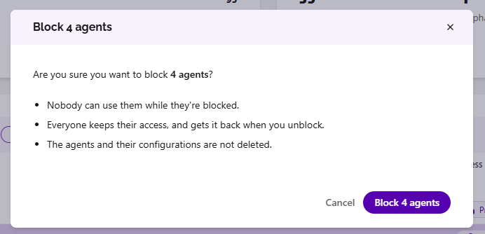 AI Agents - Block Confirmation Screen