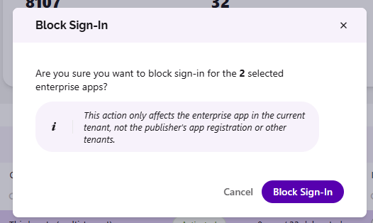 Entra Apps - Block Sign-in Confirmation Screen