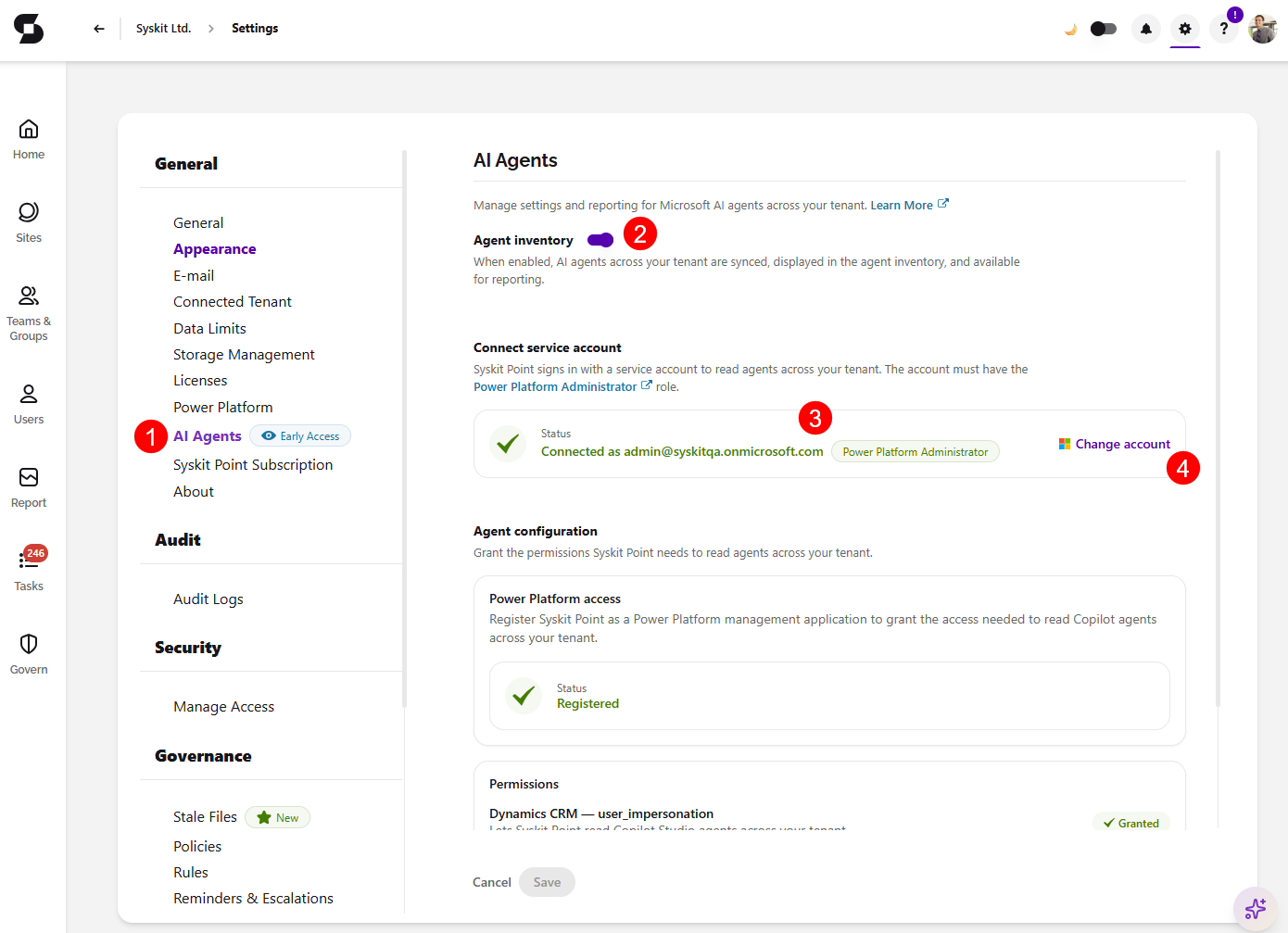 AI Agents - Settings