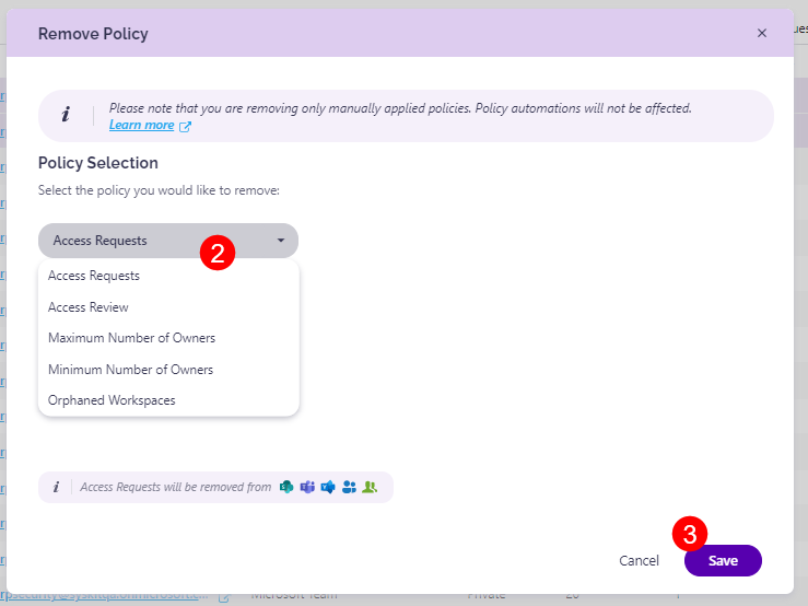Remove Access Requests Policy - Multiple