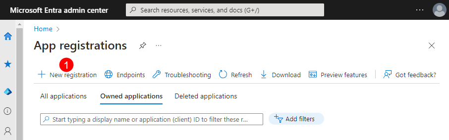 New App Registration