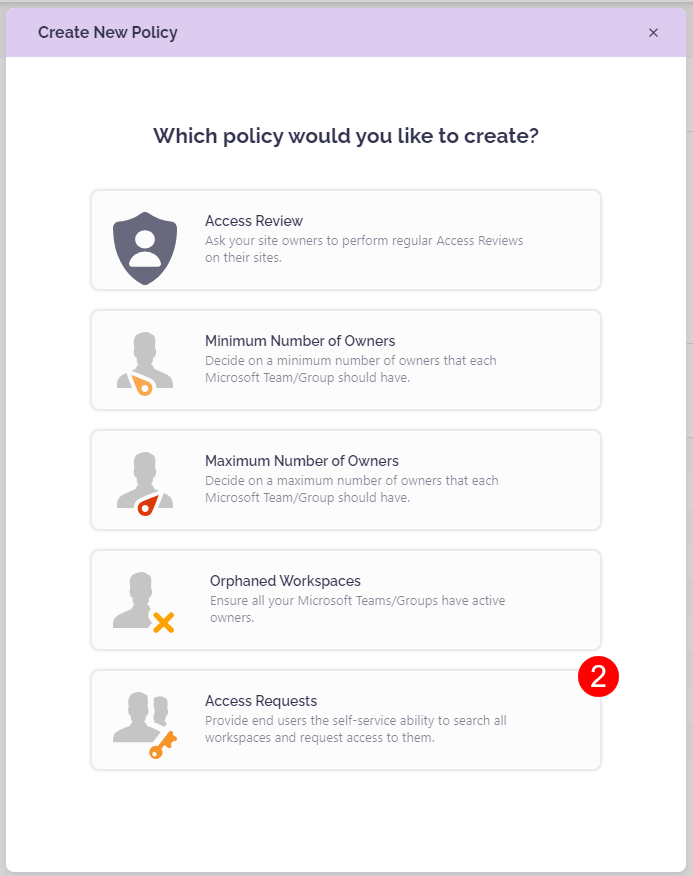Create Access Requests Policy