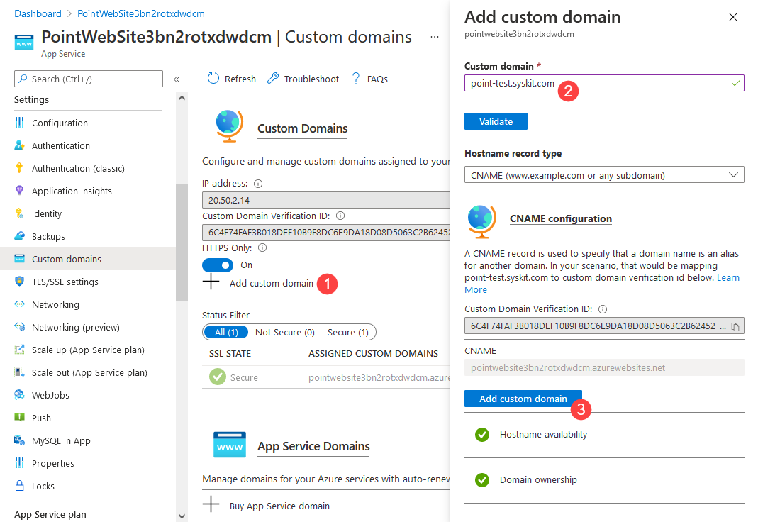 Adding Custom Domain