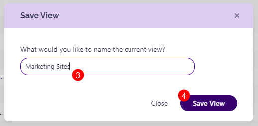 Save Custom Views - Confirmation