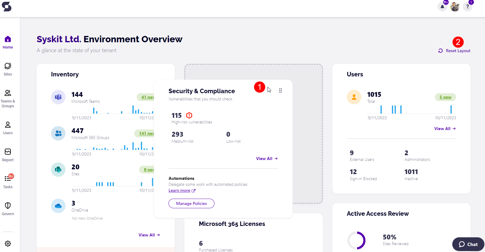 Syskit Point - Customizing the Dashboard