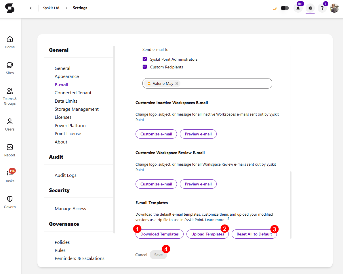 Access Review - E-mail Preview