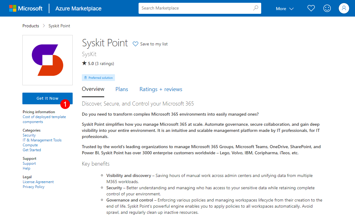 Syskit Point on Azure Marketplace