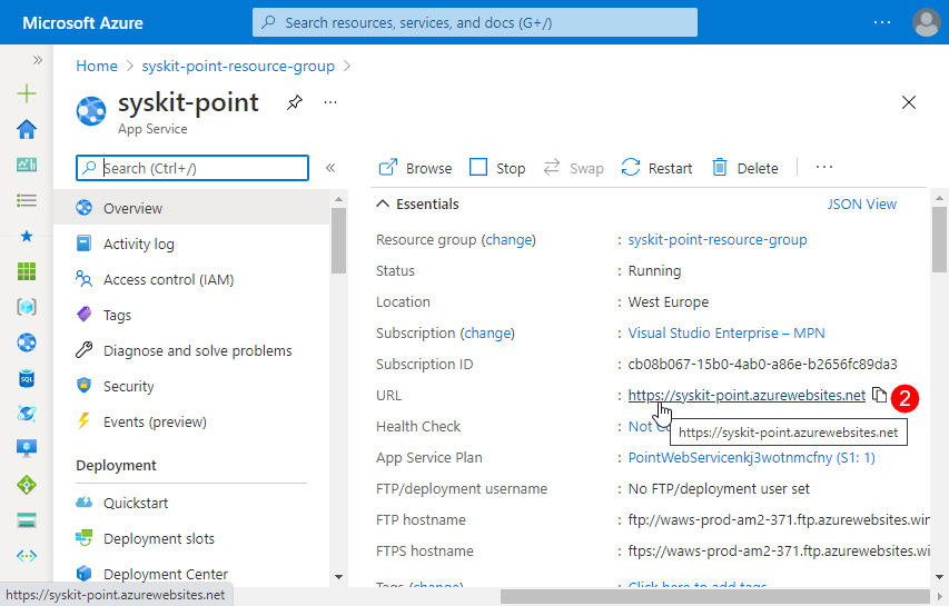 Syskit Point Web App URL