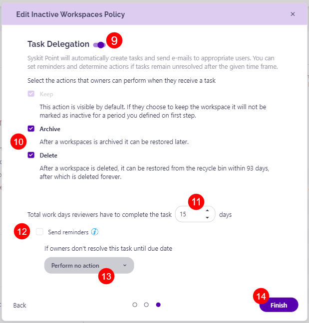 Edit Policy Dialog - Step 3