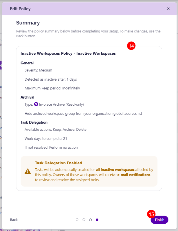 Edit Policy Dialog - Step 3