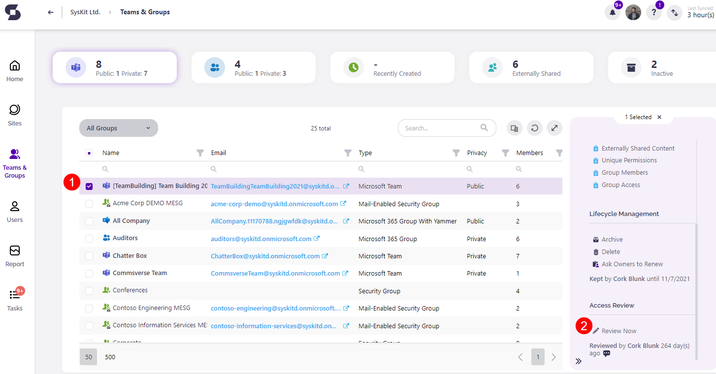 Change Group Permissions