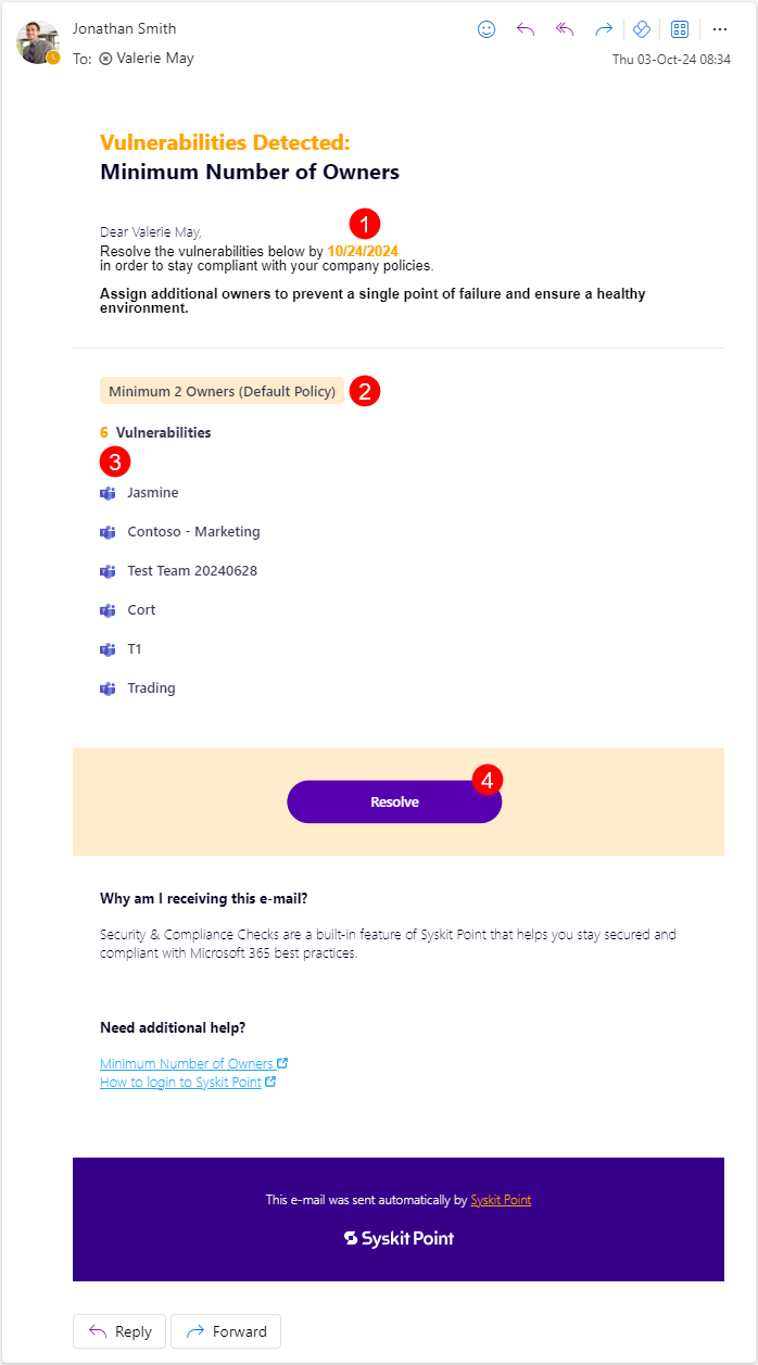 Policy Vulnerability E-mail