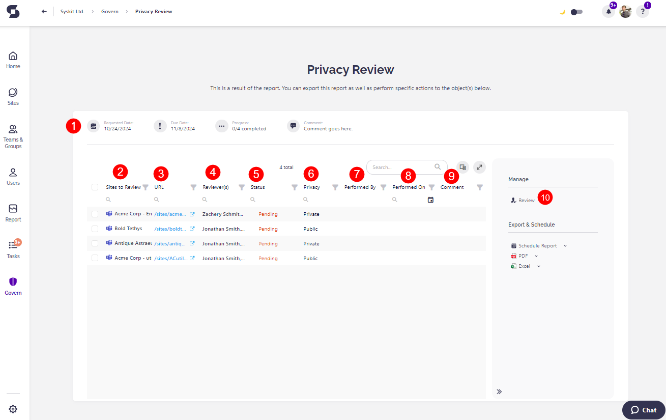 Privacy Review