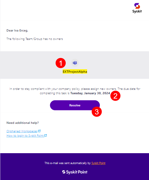Policy vulnerability E-mail