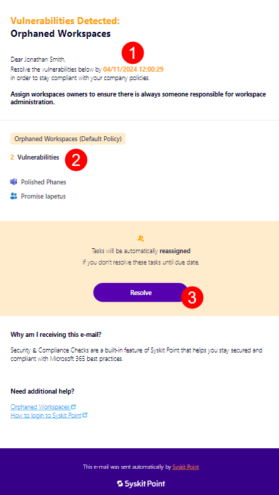 Policy Vulnerability E-mail