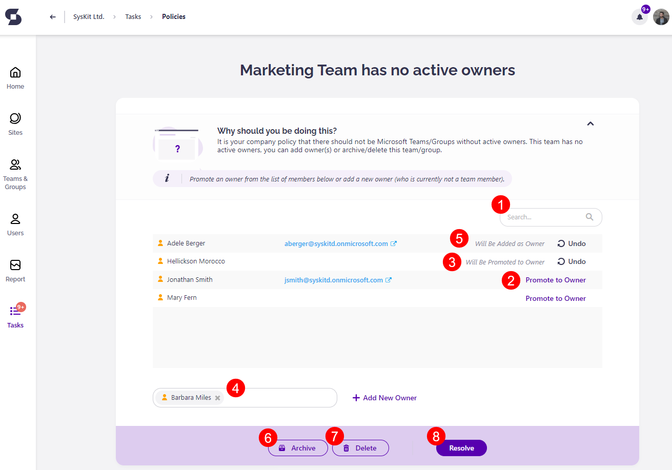 Policy Vulnerability Task