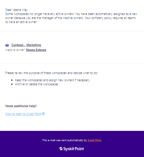Automatically Assign New Owner E-mail