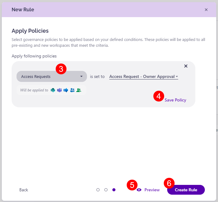 Rules - New Rule - Apply Policy