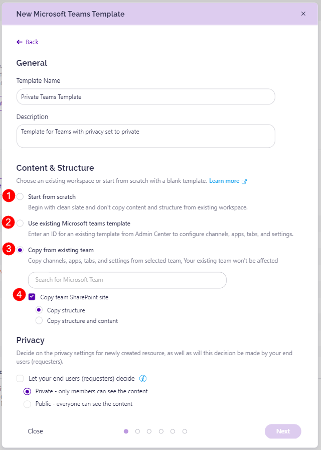 Provisioning - Content &amp; Structure
