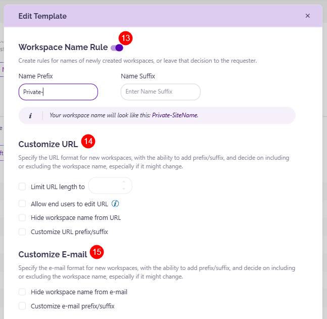 New Teams Template Dialog - Step 5