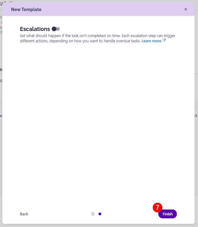Reminders - Template - Create New