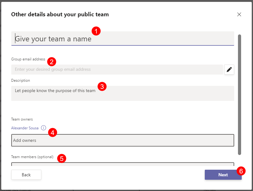 Request New Workspace - Microsoft Teams Example