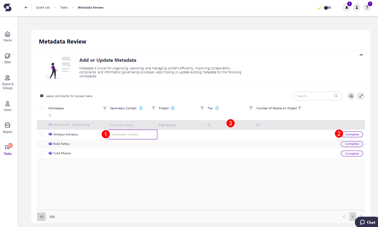 Resolve Metadata Review - Task