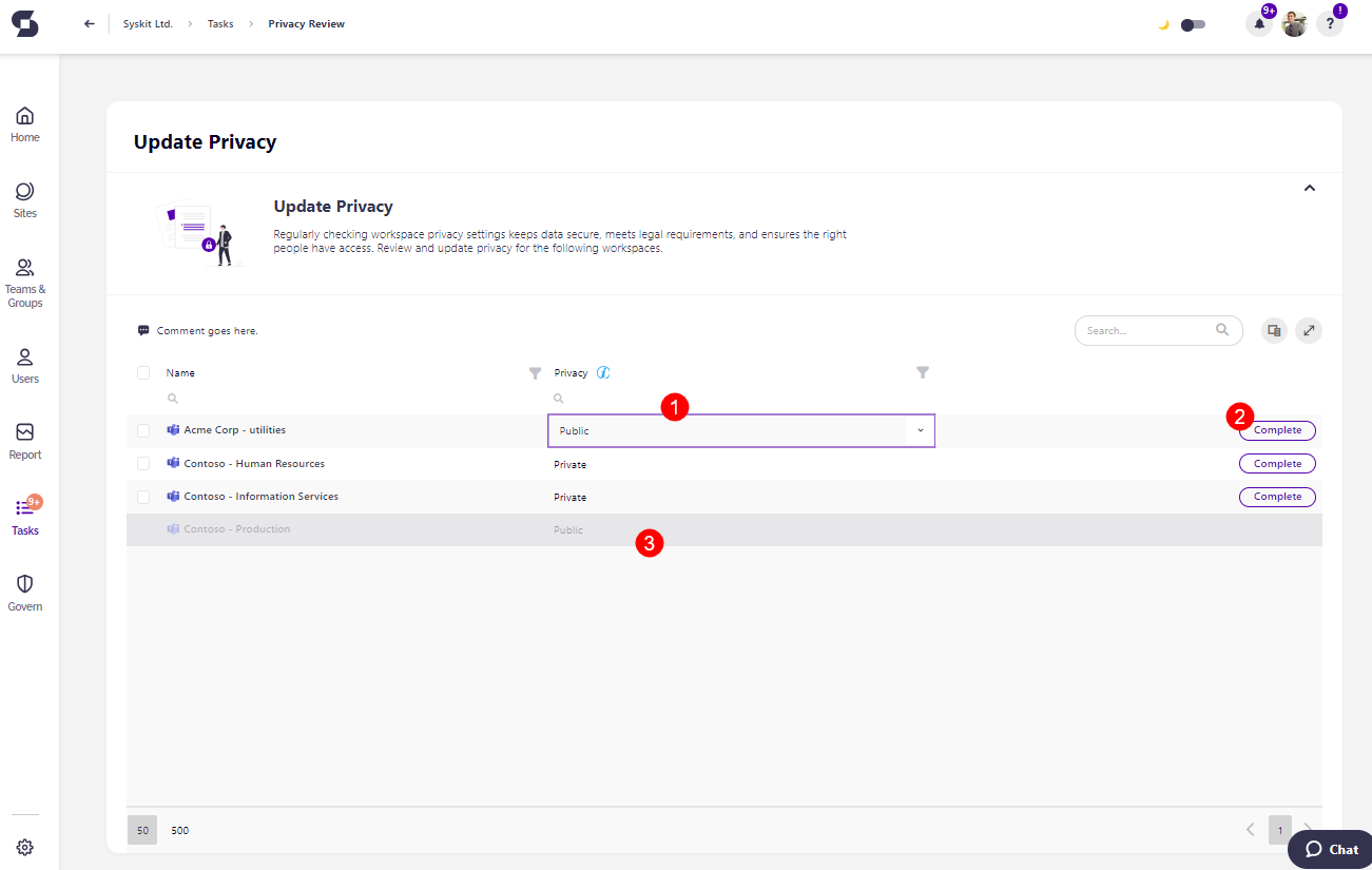 Resolve Privacy Review - Task