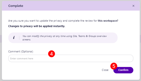Resolve Privacy Review - Complete Task