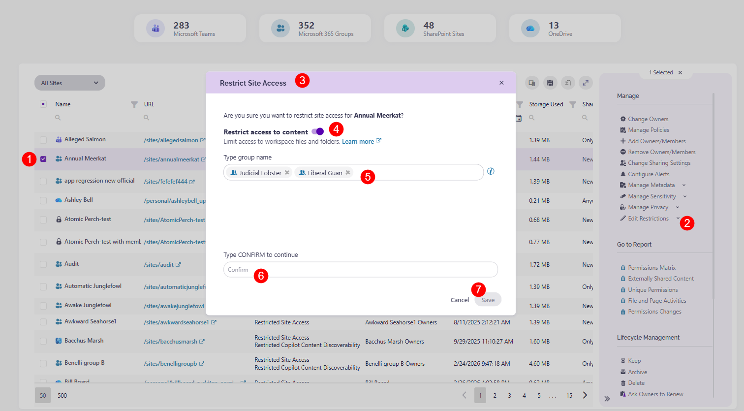 Edit Restrictions - Restrict access to content