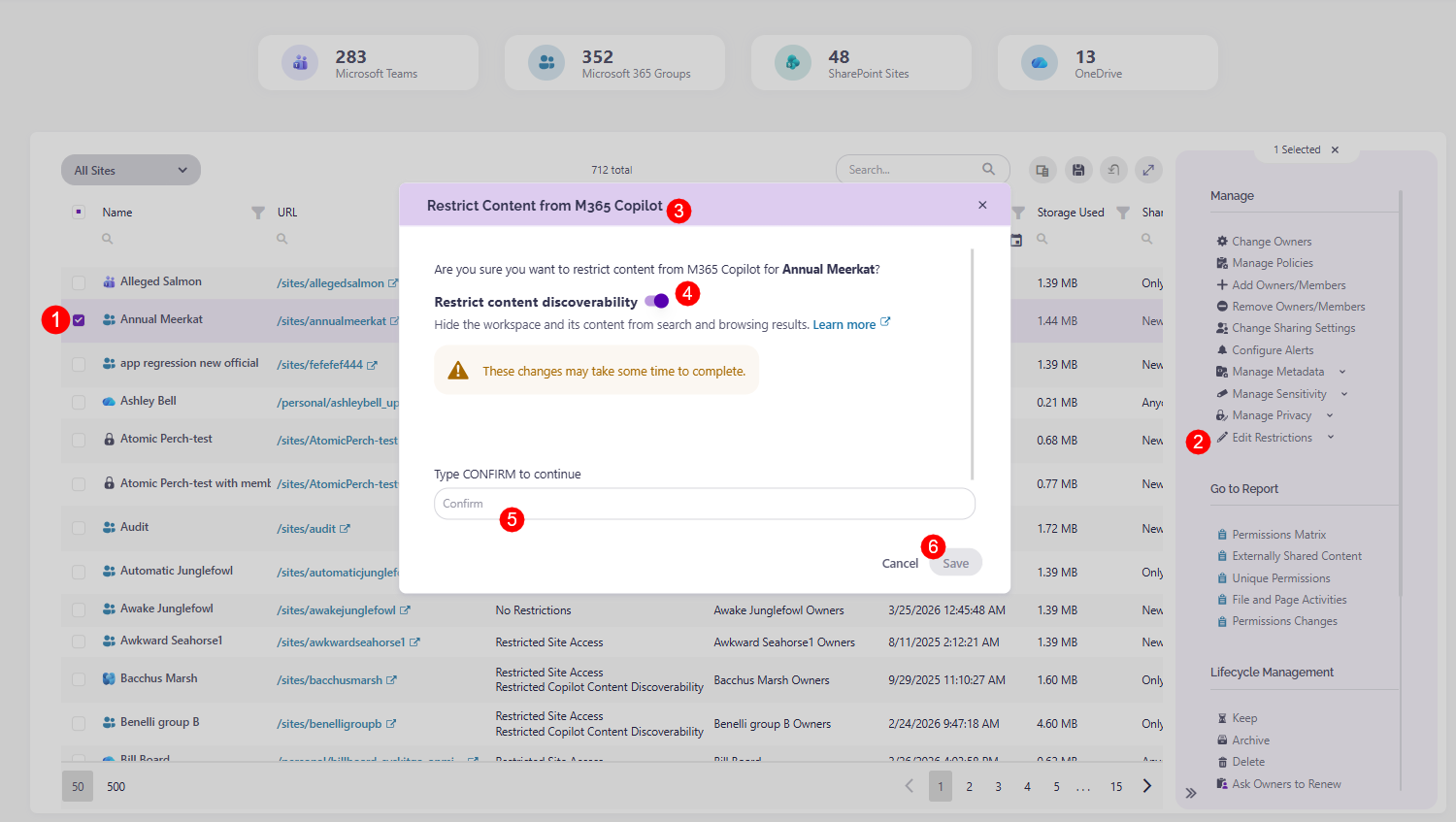 Edit Restrictions - Restrict access to content