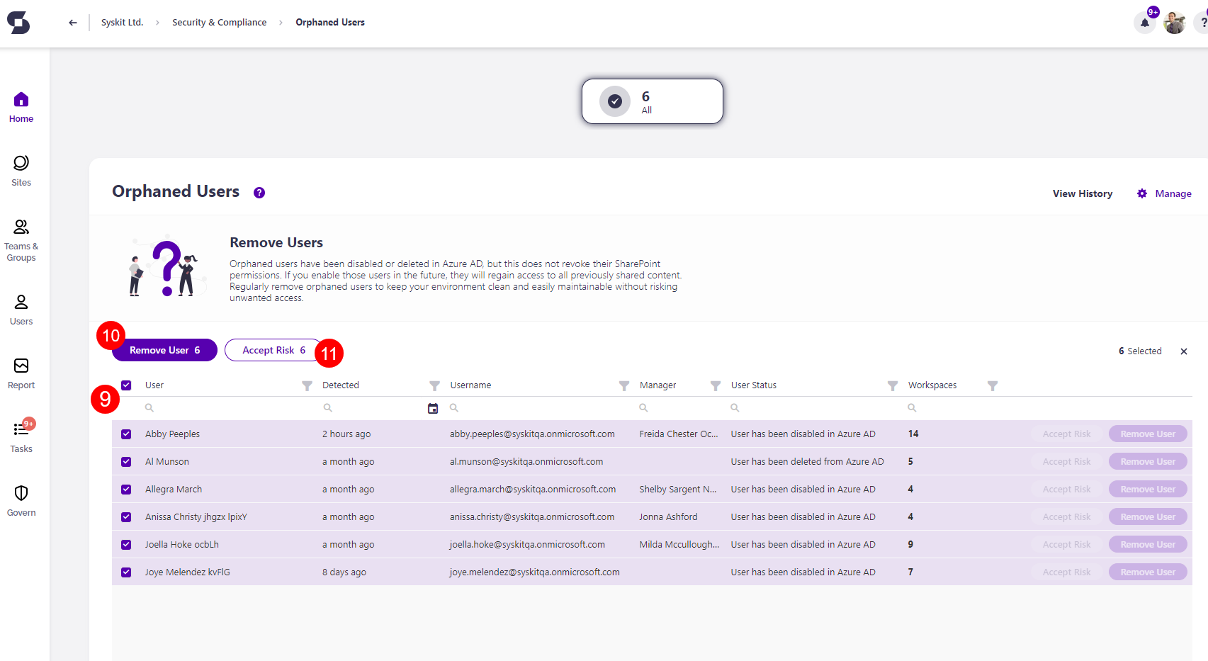 Orphaned Users - Bulk