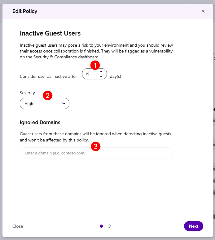 Edit Policy Dialog