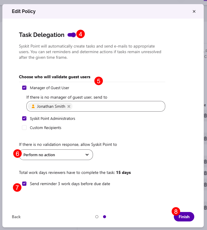 Edit Policy Dialog