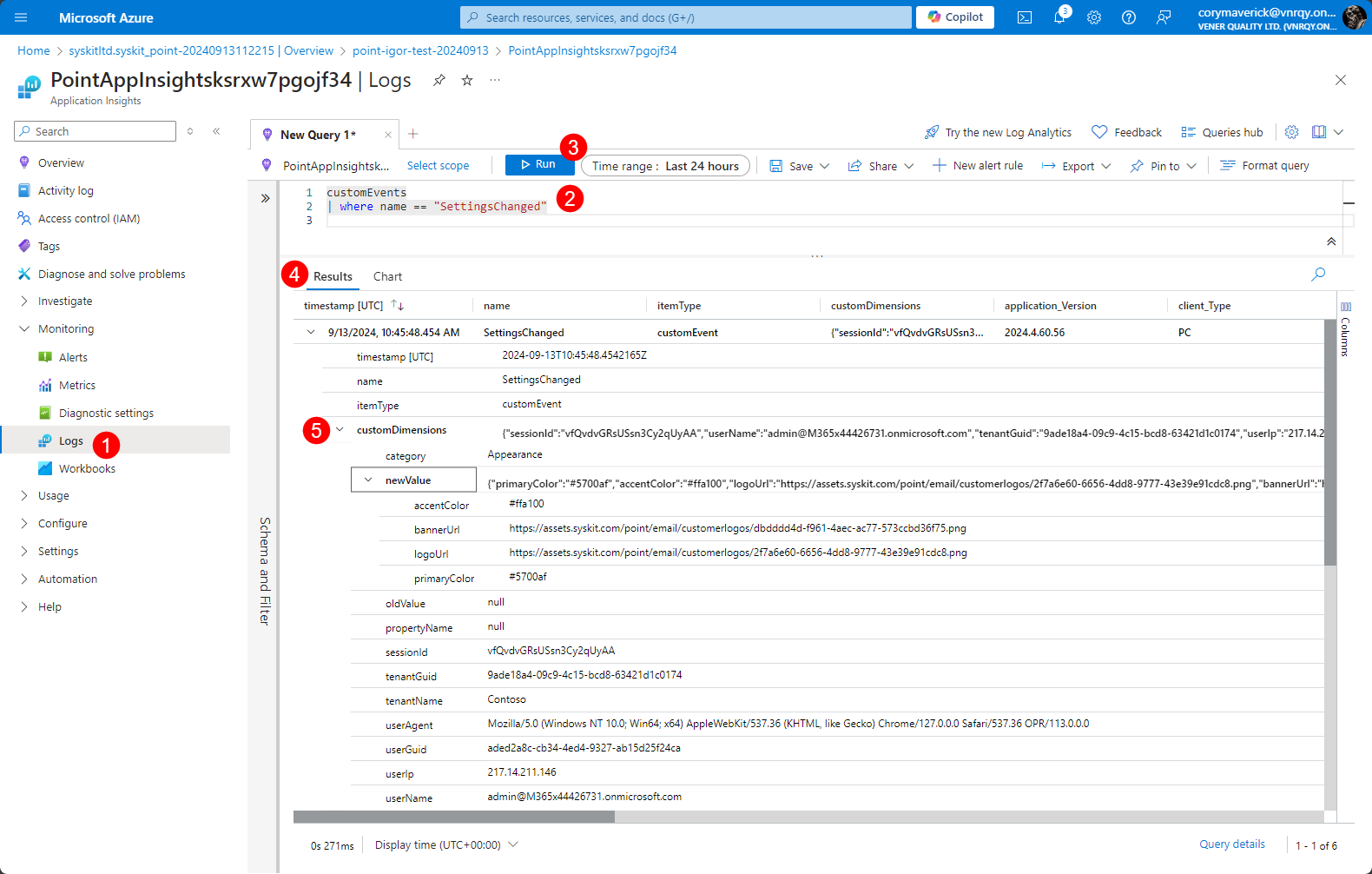 Application Insights - Run Query