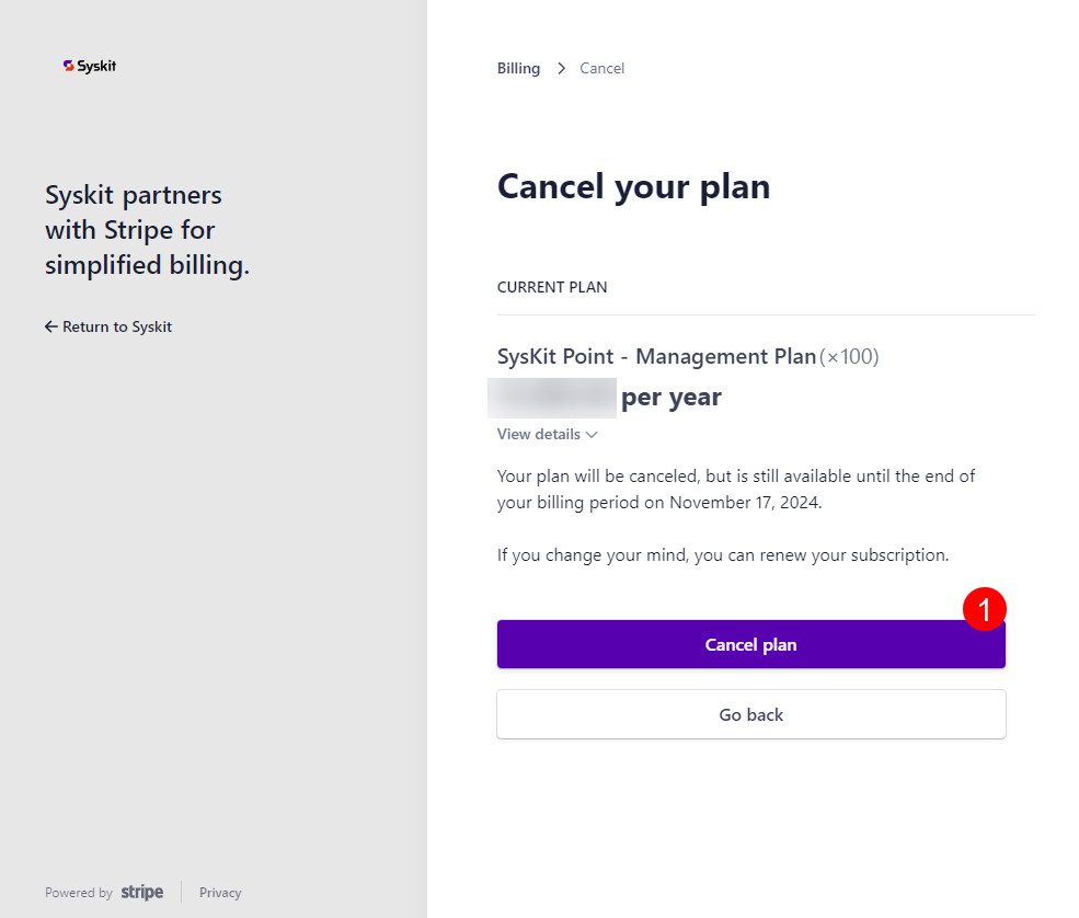 Syskit Point Subscription - Canceled