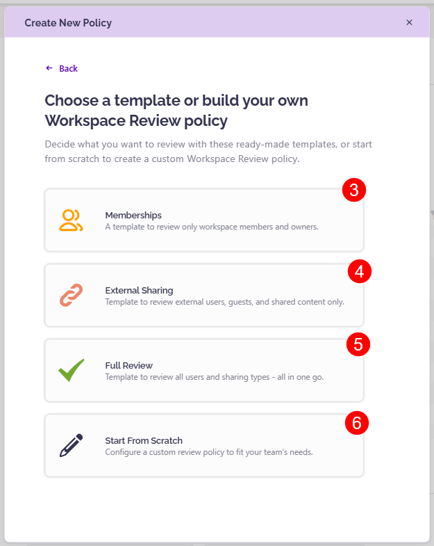 Workspace Review - New Policy