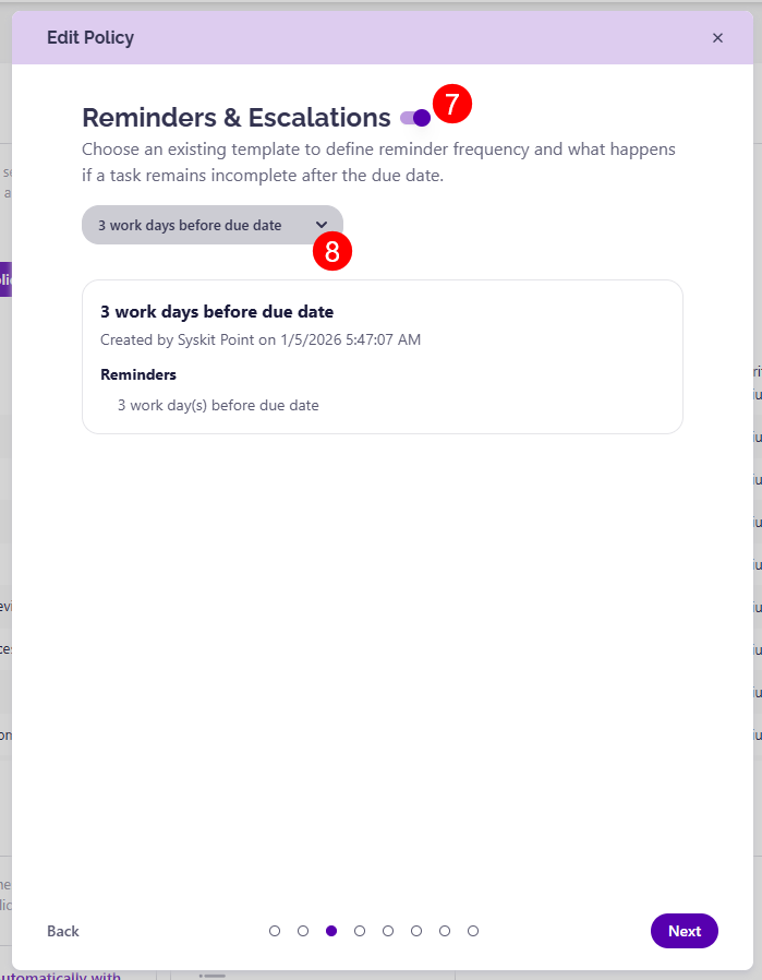 Workspace Review - Create Policy - Step 3
