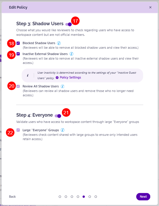 Workspace Review - Create Policy - Step 5