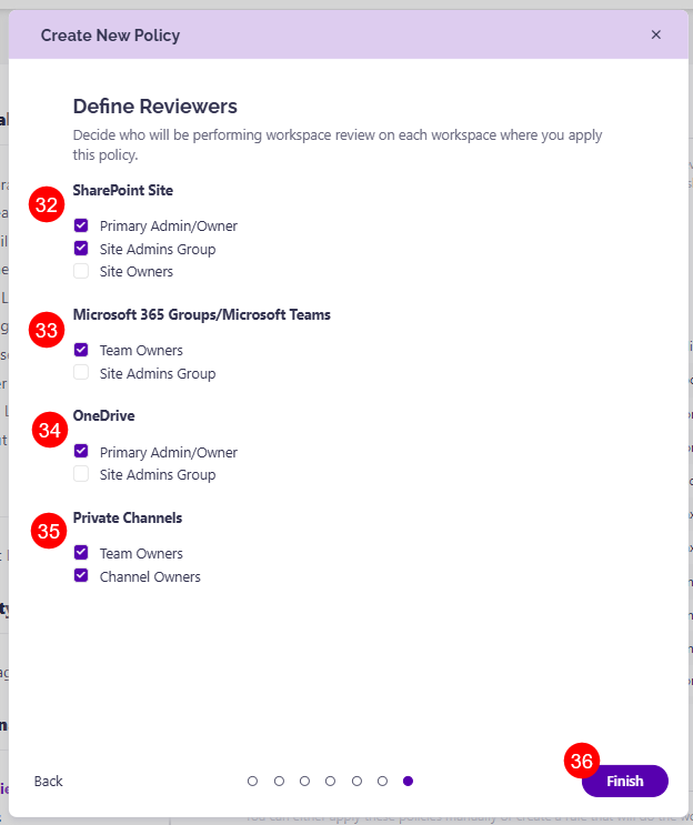 Workspace Review - Create Policy - Step 8