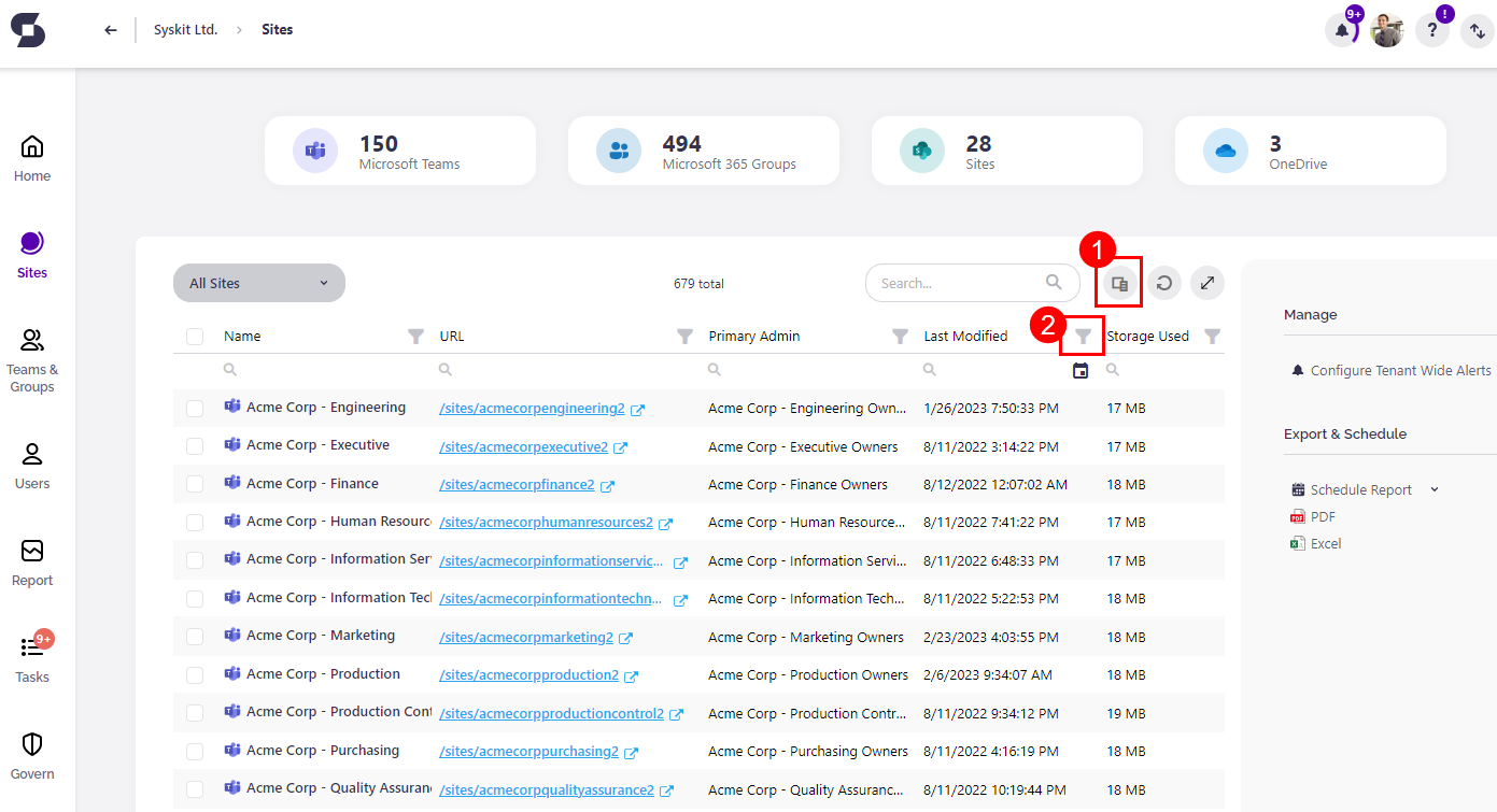 Syskit Point - Column Chooser and Column Filter