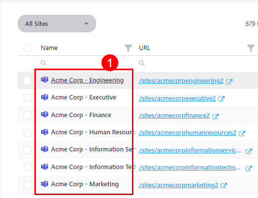 Syskit Point - Drill on the Sites screen