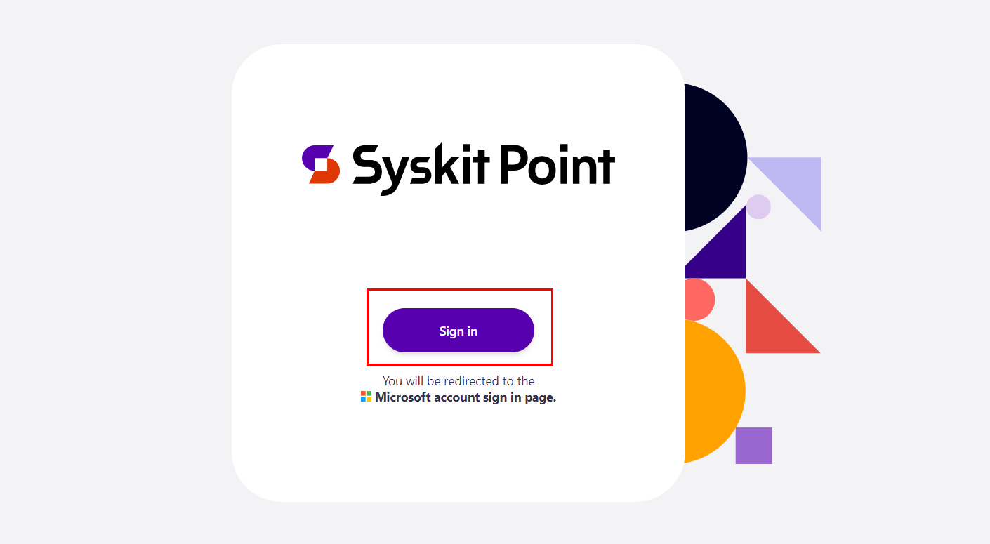 Syskit Point - Welcome screen