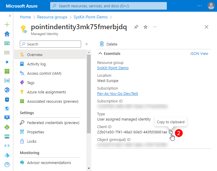 Managed Identity - Client ID