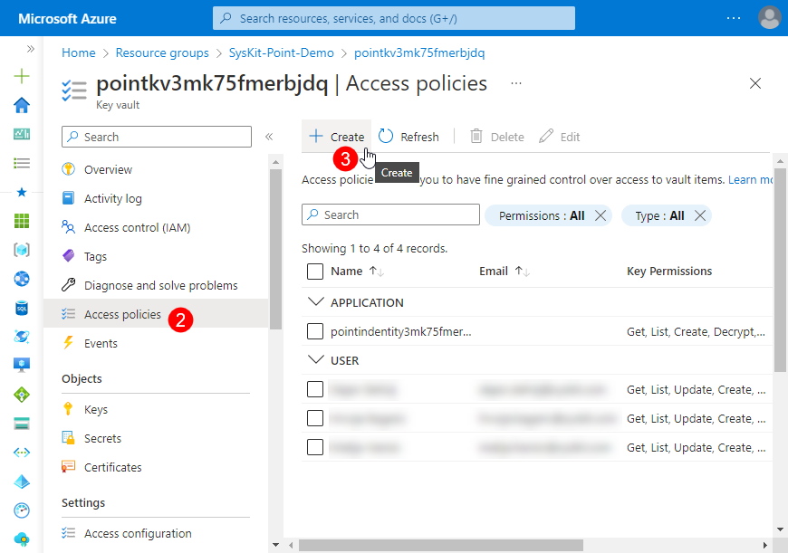 Key Vault - Access Policies option