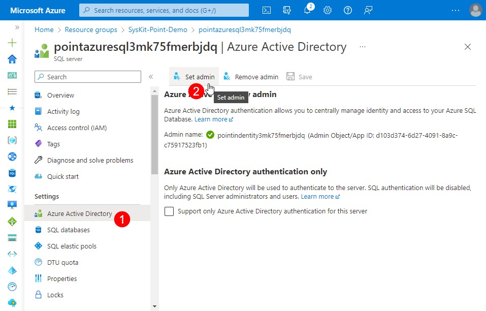 SQL server - Microsoft Entra ID
