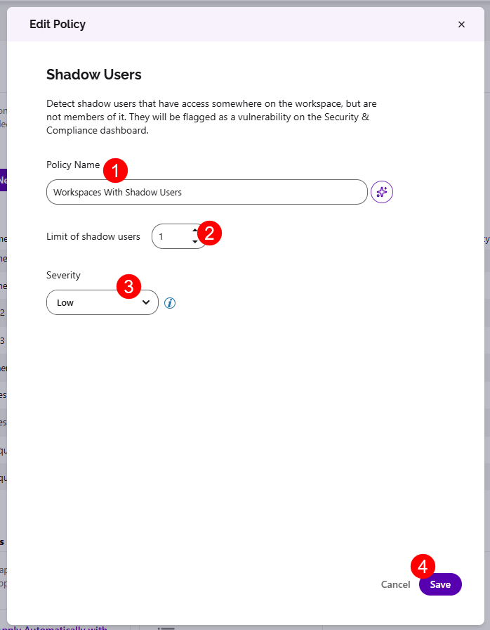 Workspaces with Shadow Users - Selection