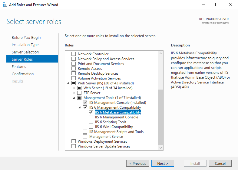 Add Roles and Features Wizard